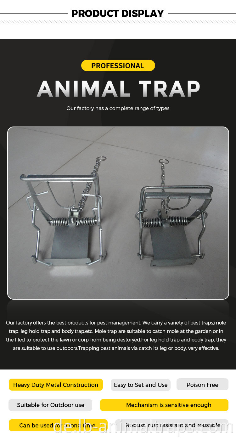 Beinhaltefalle Springfalle Leg Hold Trap Coil Spring Trap